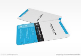 蓝色科技名片模板