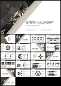 欧美简约商业计划书创业计划书