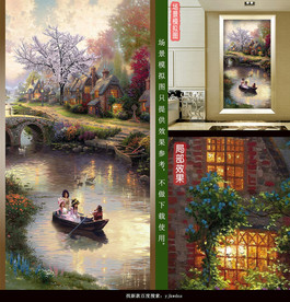 欧美古典田园风景壁画