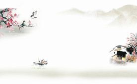 江南之乡 3D壁画水墨画源分层