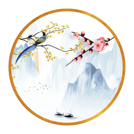 山水情水墨画新中式水墨