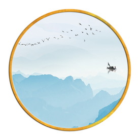 中国风   抽象山水画 大厅装