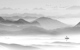 高档中式山水画 TIF分层