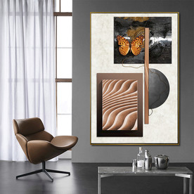 3D立体抽象复古装饰画