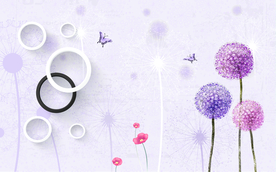 烂漫蒲公英背景