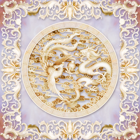 玉雕龙凤吊顶图