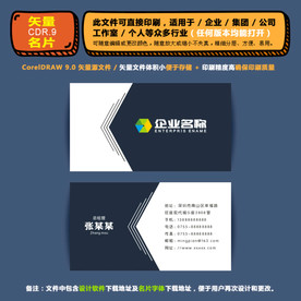 精品矢量名片企业集团通用名片