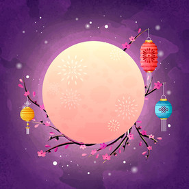 元宵中元节中秋节新年月饼兔子灯