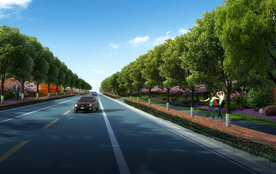 道路绿化设计效果图