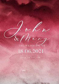 红色渐变色婚礼迎宾海报