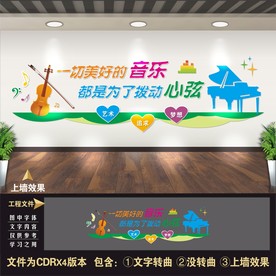 音乐室培训室教室文化墙