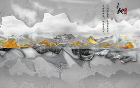 新款高清山水画 tif分层