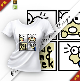 矢量原创可爱卡通青蛙插图图案