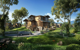 别墅效果图景观效果图