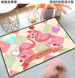 可爱时尚卡通图案地垫