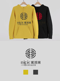 原创场景卫衣双色样机