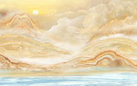 大厅高档山水石纹 TIF分层