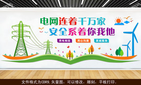 电力文化墙 文明电力