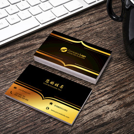 金色黑色商务名片