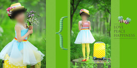 儿童写真摄影模板图片