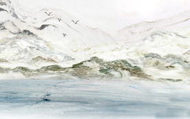 现代 山水石纹背景 TIF分层