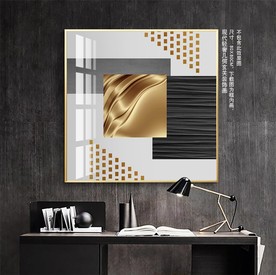 轻奢几何色块装饰画