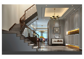 玄关楼梯间效果图