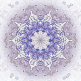 紫花蕾丝吊顶图