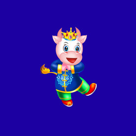 牛年门画牛年门贴卡通牛