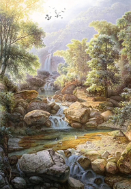 山水风景油画