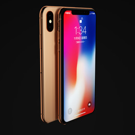 苹果X手机C4D模型OC渲染