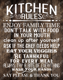 木板木纹英文挂板