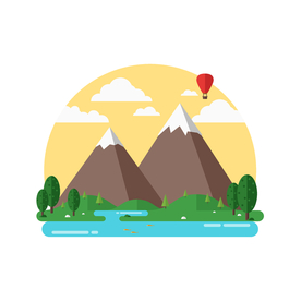 矢量风景海报元素