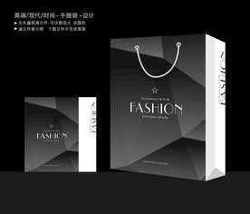 黑色手提袋 手提袋设计 手提袋