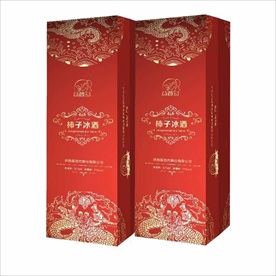 柿子酒红色外包装