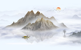 意境水墨山水画