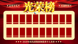 企业销售业绩光荣榜排行榜海报