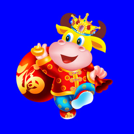 牛年门画牛年门贴卡通牛