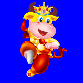 卡通牛牛年门画牛年门贴