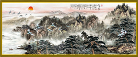 原创水墨山水风景画装饰画
