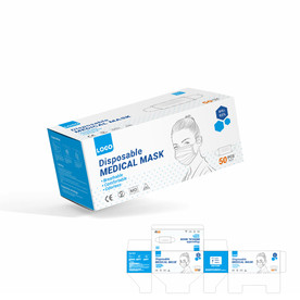 口罩包装 一次性口罩 手绘口罩