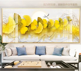 银杏叶装饰画晶瓷画