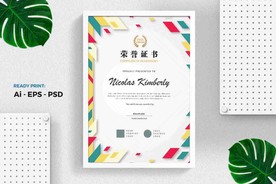 专业证书/文凭模板 荣誉证书