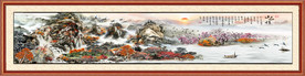 原创大型水墨山水风景画装饰画