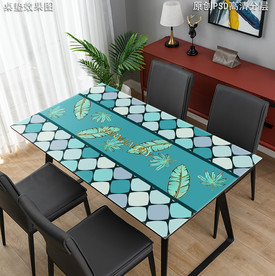 北欧轻奢几何抽象桌垫