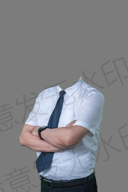 男士半身形象照正装白衬衫