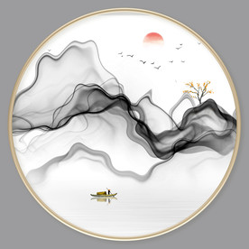 水墨山水画
