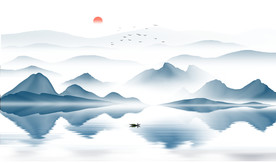 水墨山水画