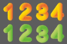 毛绒数字