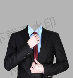 男士半身西装模板